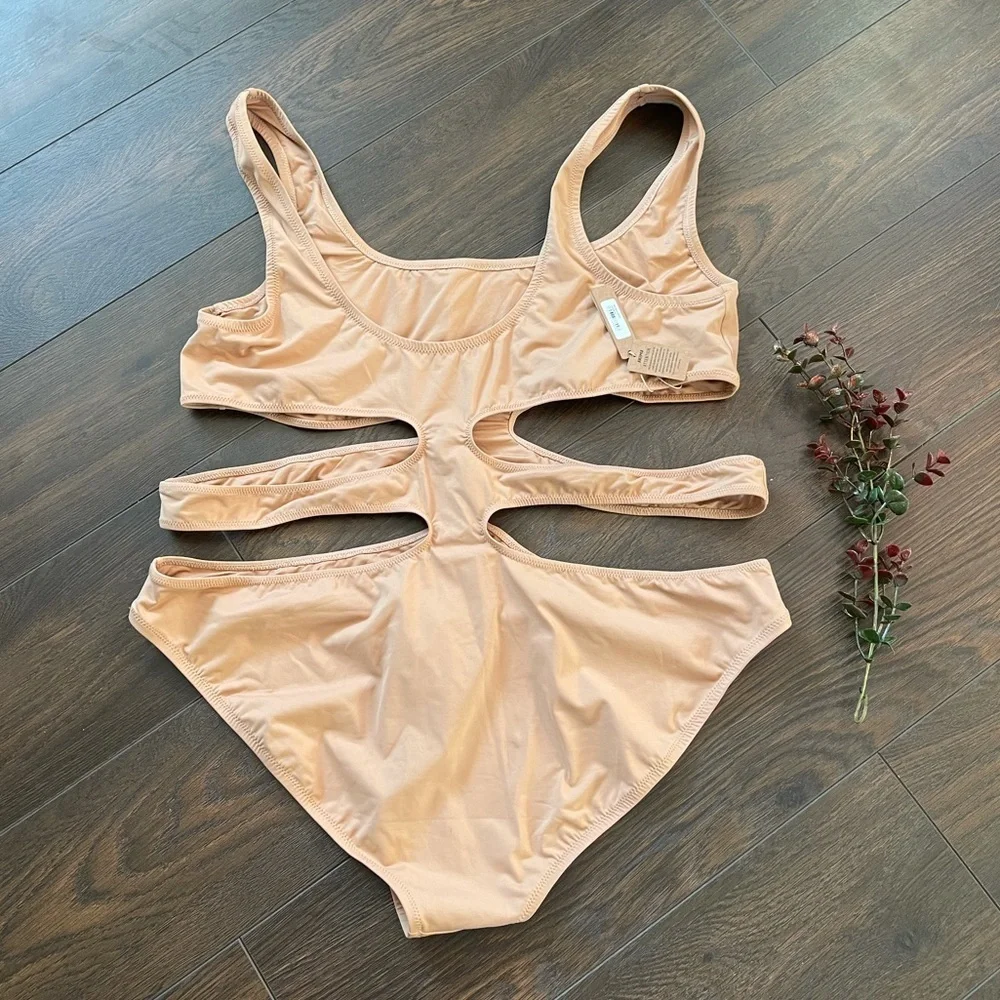 NWT SKIMS swim tank monokini in orche